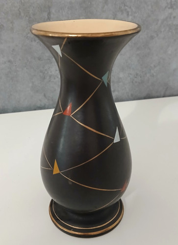 Vaso nero disegni astratti - vaso,