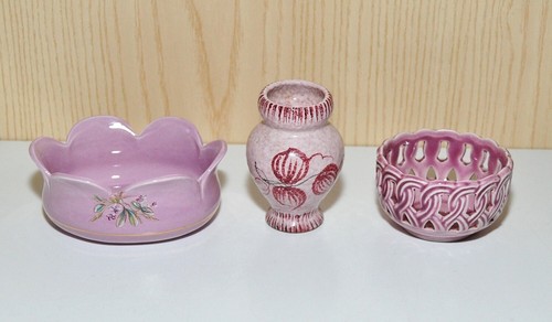 Lotto pezzi ceramica rosa - 3,